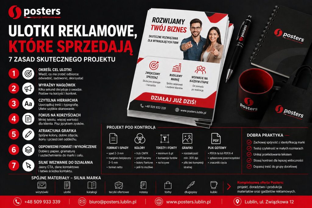 Ulotki reklamowe, które sprzedają – 7 zasad skutecznego projektu