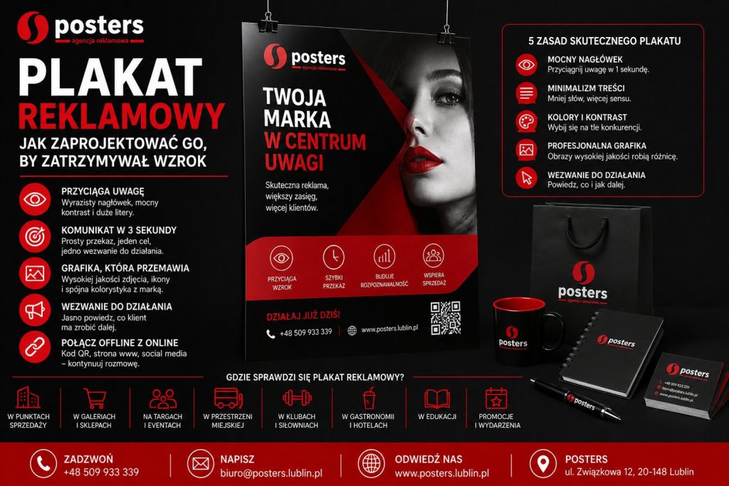 Plakat reklamowy – jak zaprojektować go tak, by zatrzymywał wzrok